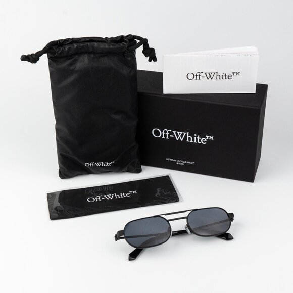Off-White VAIDEN Men Sunglasses Black Grey Oval OERI123 VAIDEN 1007 NEW AUTHENTI - Picture 11 of 16